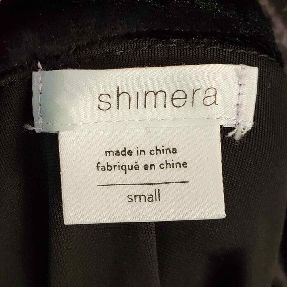 Shimera Black Velvet Dress Long Sleeve‎ Pockets Casual Comfy Party Size Small - Picture 6 of 7
